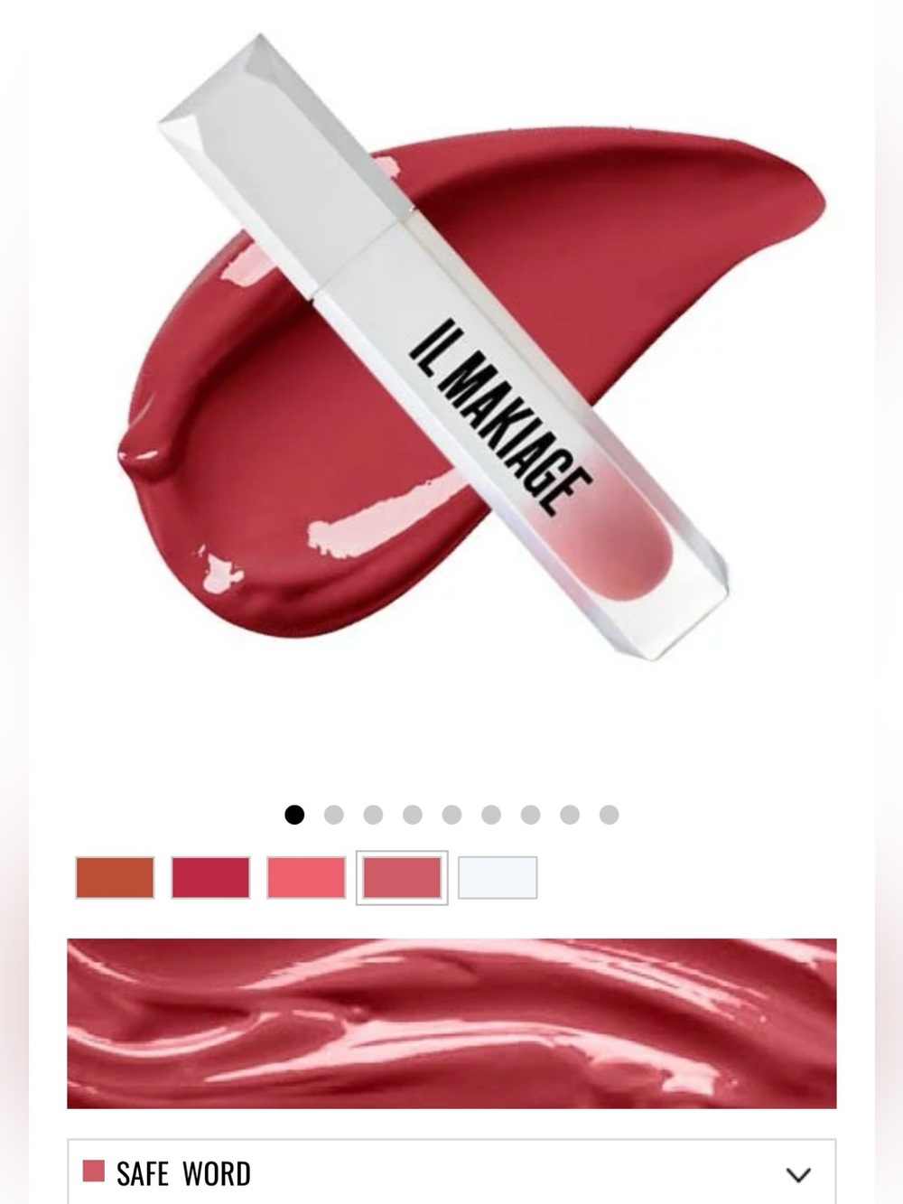 BNIB IL MAKIAGE Uncensored Lip Plumping Gloss Shade 594 Safe Word